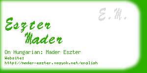 eszter mader business card